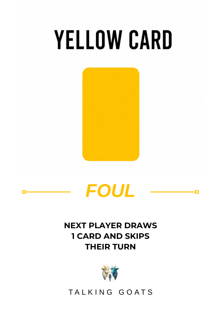 Yellow card action card